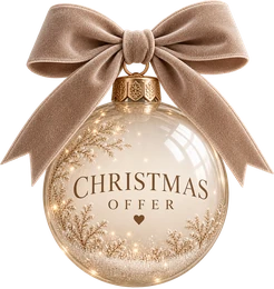 Christmas Offer ornament linking to Christmas mini sessions in Enfield