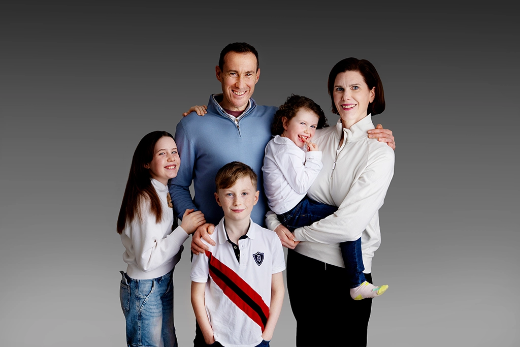 Family portrait photographed in an Enfield studio by a North London family photographer