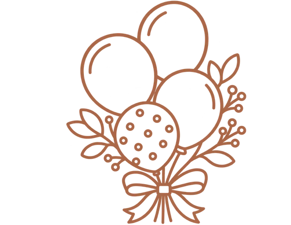 Cake smash photography balloons icon