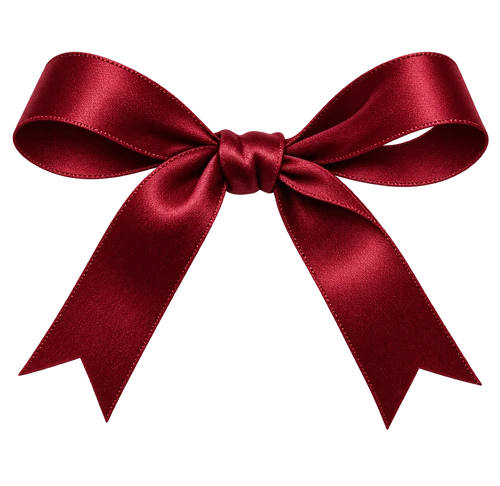 Burgundy Christmas bow decoration for festive photography sessions in Enfield, North London
