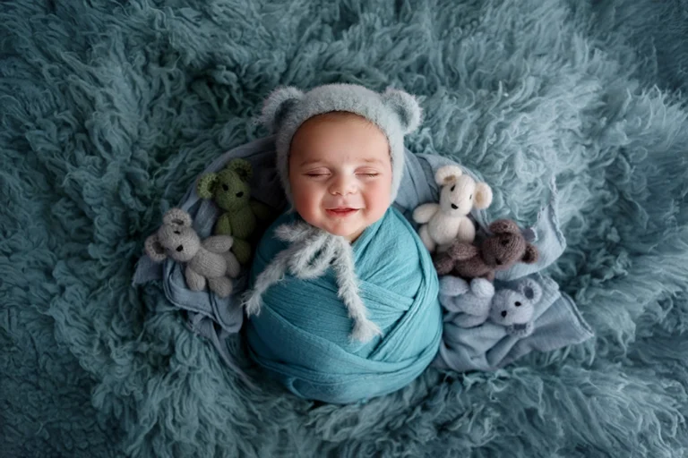 Newborn baby photographed during a newborn photography session in an Enfield studio, North London