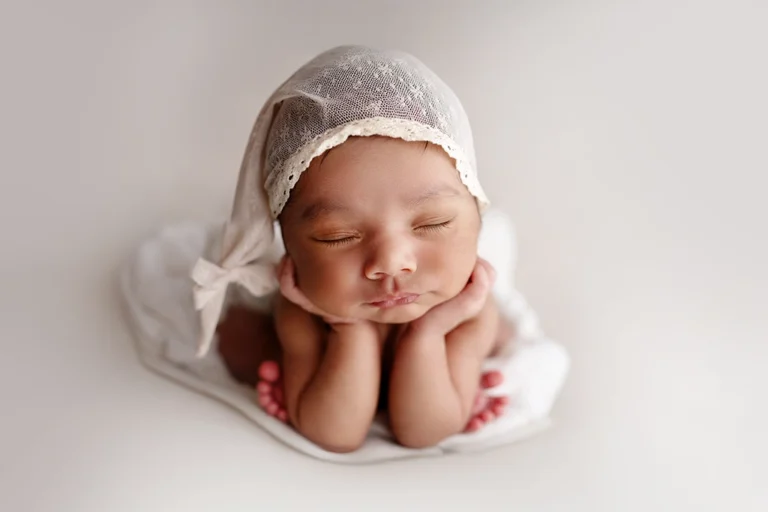 Newborn baby portrait during a newborn photography session in Enfield, North London