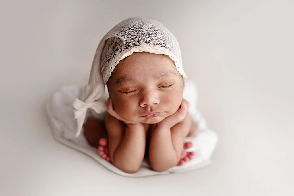 Newborn baby portrait during a newborn photography session in Enfield, North London