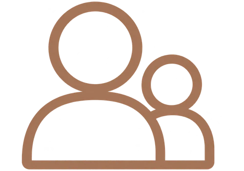 Parents and baby photography icon