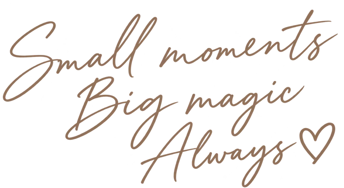 Handwritten Small moments Big magic Always Christmas message
